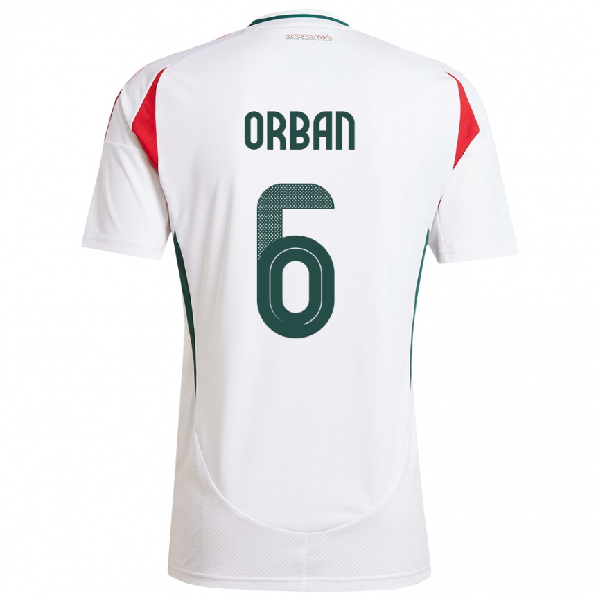 Kids Football Hungary Willi Orbán #6 White Away Jersey 24-26 T-Shirt Za