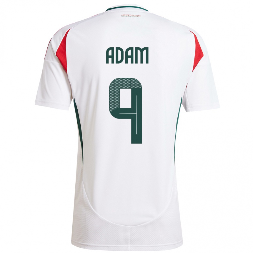 Kids Football Hungary Martin Ádám #9 White Away Jersey 24-26 T-Shirt Za