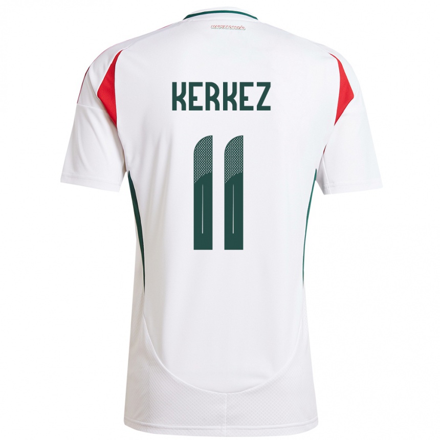 Kids Football Hungary Milos Kerkez #11 White Away Jersey 24-26 T-Shirt Za