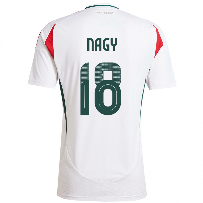 Kids Football Hungary Zsolt Nagy #18 White Away Jersey 24-26 T-Shirt Za