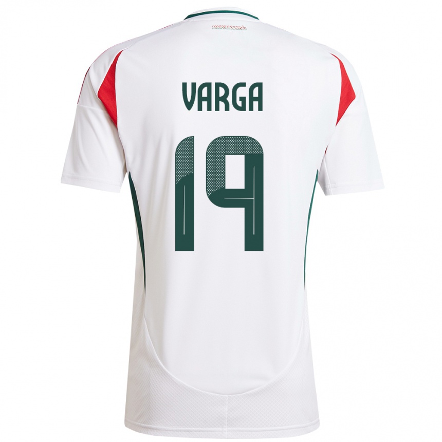 Kids Football Hungary Barnabás Varga #19 White Away Jersey 24-26 T-Shirt Za