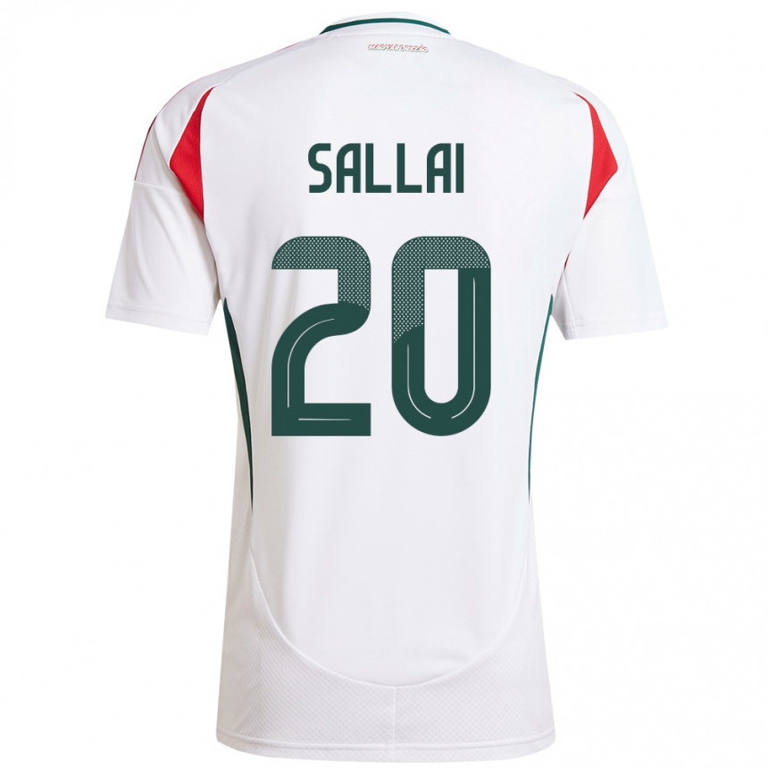 Kids Football Hungary Roland Sallai #20 White Away Jersey 24-26 T-Shirt Za