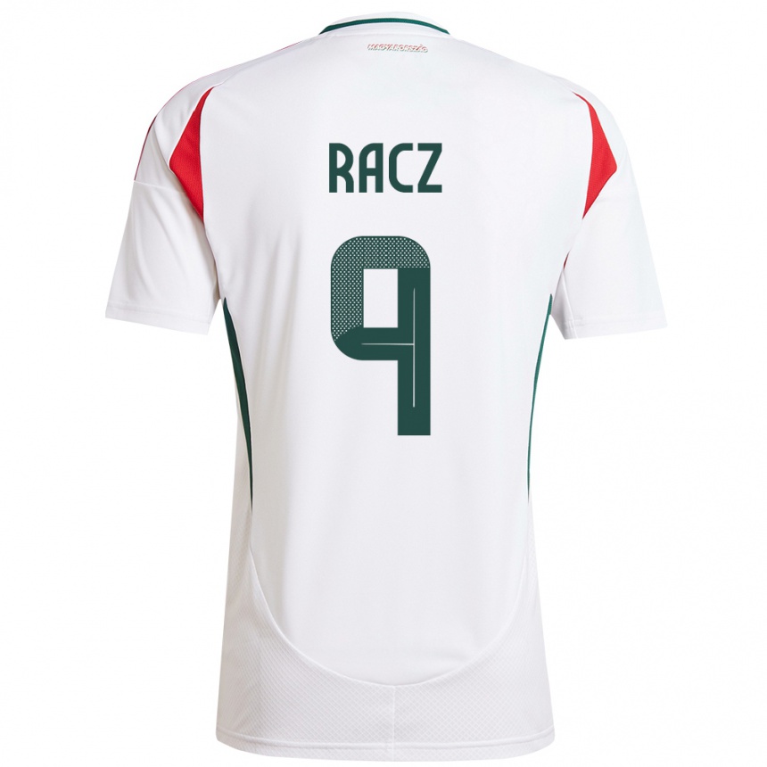 Kids Football Hungary Balázs Rácz #9 White Away Jersey 24-26 T-Shirt Za