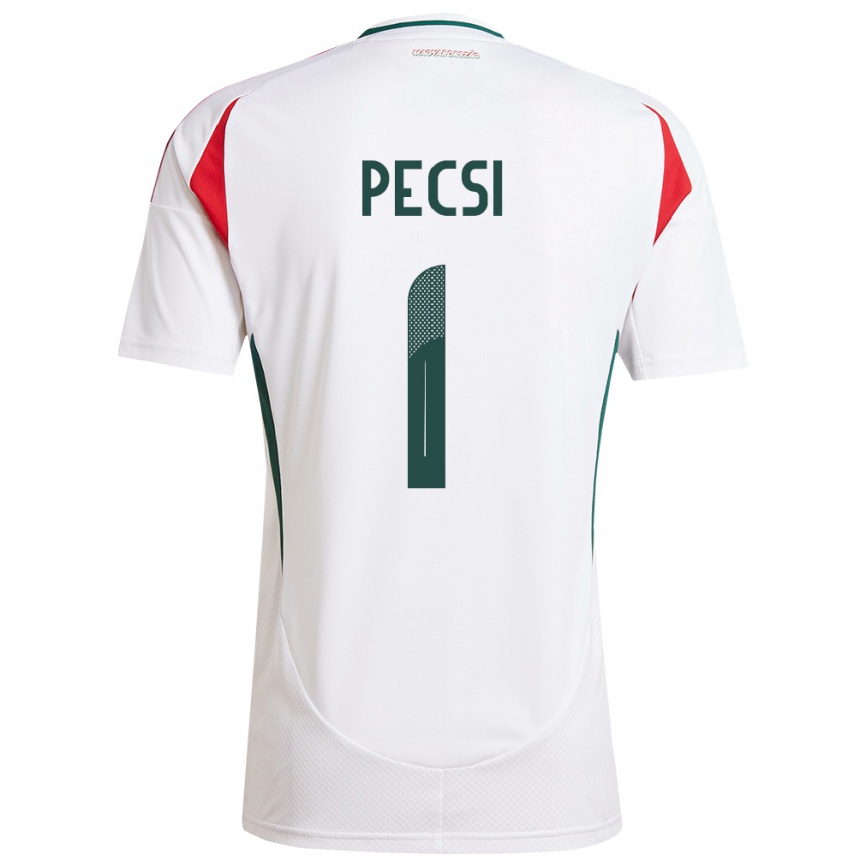 Kids Football Hungary Ármin Pécsi #1 White Away Jersey 24-26 T-Shirt Za