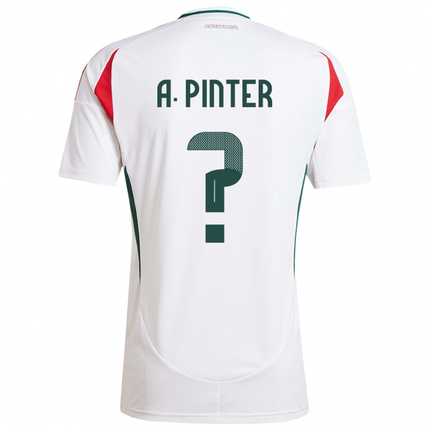 Kids Football Hungary Attila Pintér #0 White Away Jersey 24-26 T-Shirt Za