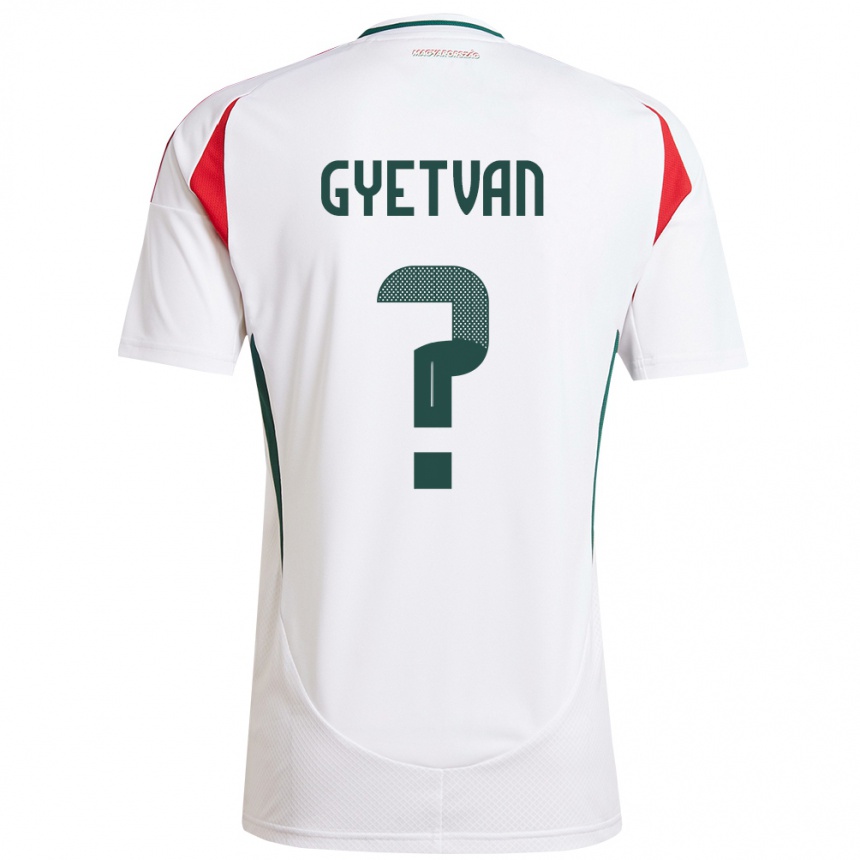 Kids Football Hungary Márk Gyetván #0 White Away Jersey 24-26 T-Shirt Za