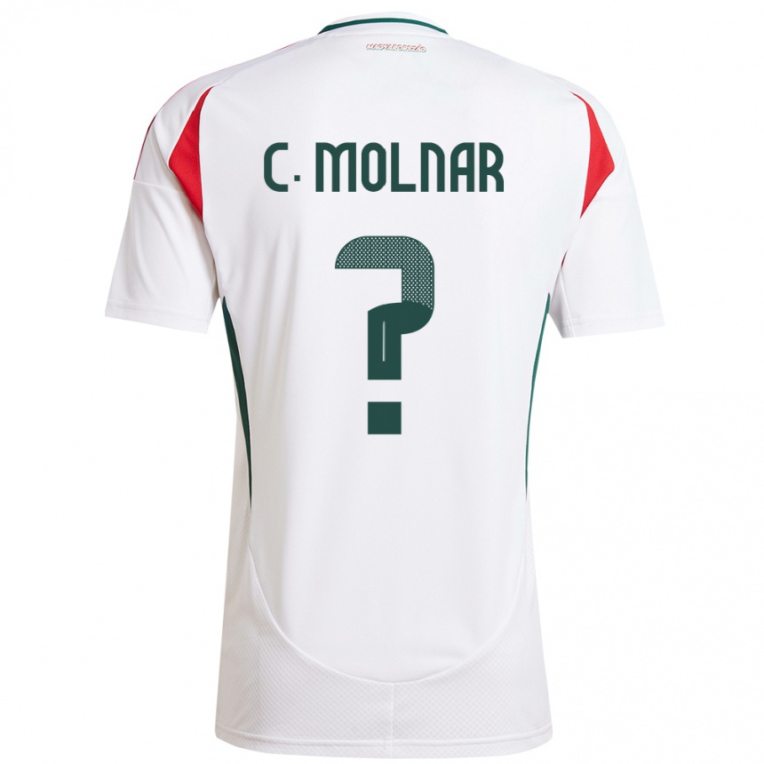 Kids Football Hungary Csaba Molnár #0 White Away Jersey 24-26 T-Shirt Za