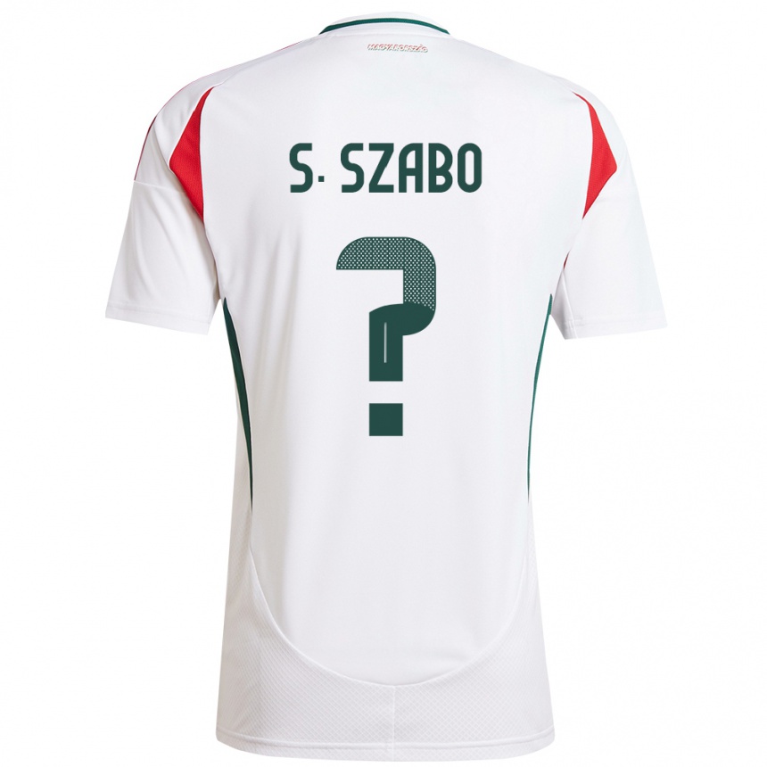 Kids Football Hungary Szilárd Szabó #0 White Away Jersey 24-26 T-Shirt Za