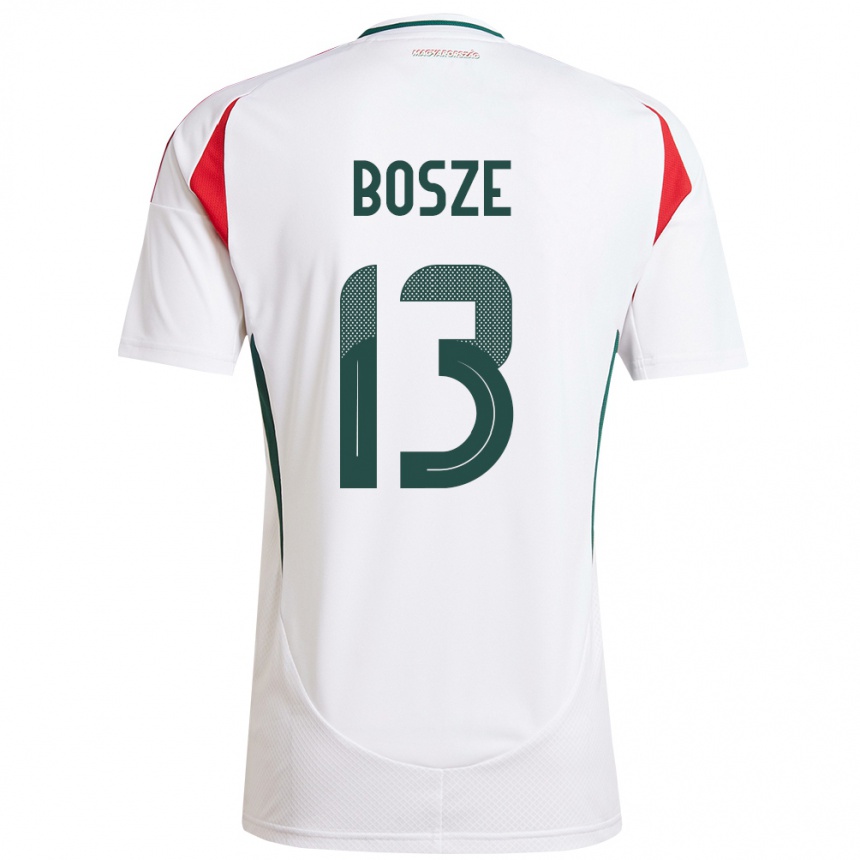 Kids Football Hungary Levente Bősze #13 White Away Jersey 24-26 T-Shirt Za