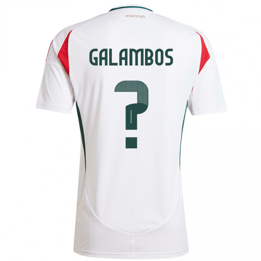 Kids Football Hungary János Galambos #0 White Away Jersey 24-26 T-Shirt Za