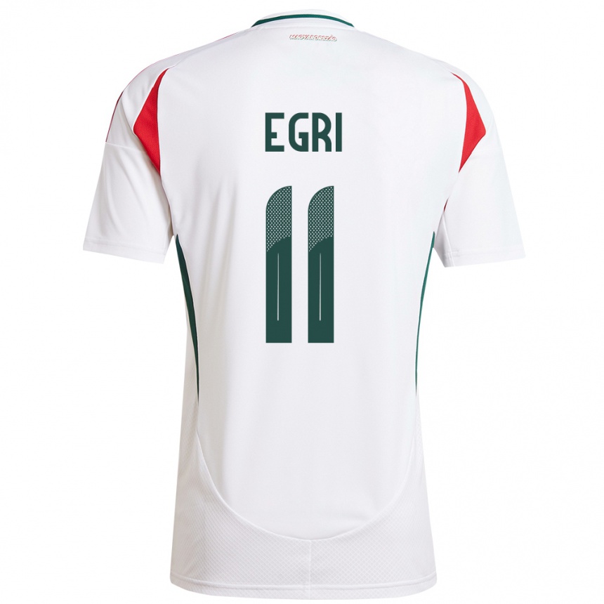 Kids Football Hungary Imre Egri #11 White Away Jersey 24-26 T-Shirt Za