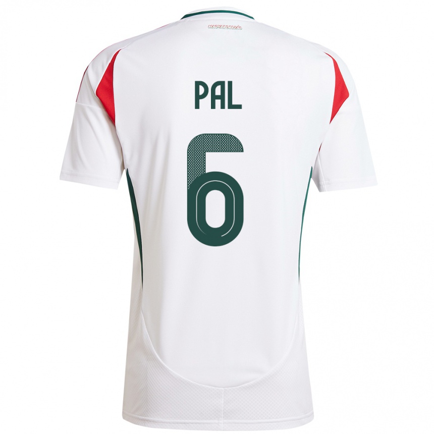 Kids Football Hungary Barna Pál #6 White Away Jersey 24-26 T-Shirt Za