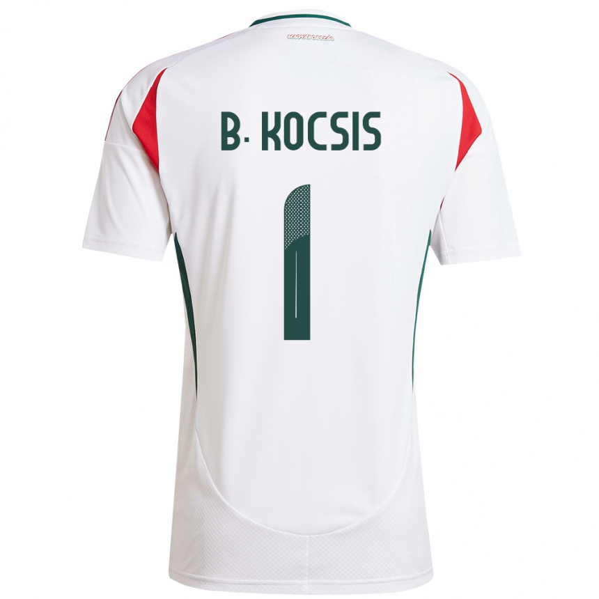 Kids Football Hungary Botond Kocsis #1 White Away Jersey 24-26 T-Shirt Za