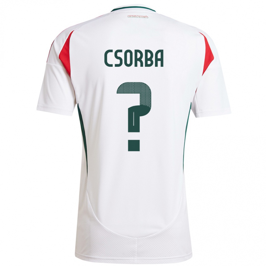 Kids Football Hungary Noel Csorba #0 White Away Jersey 24-26 T-Shirt Za