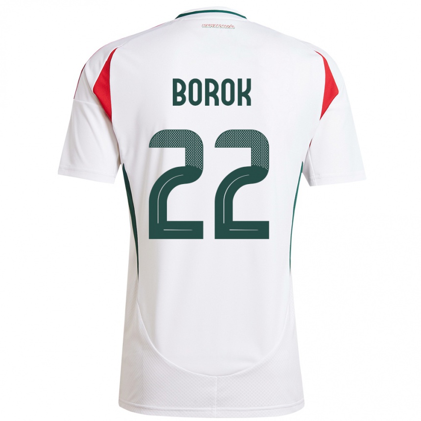 Kids Football Hungary Dorina Borók #22 White Away Jersey 24-26 T-Shirt Za