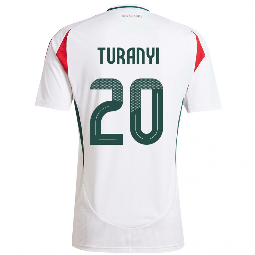 Kids Football Hungary Lilla Turányi #20 White Away Jersey 24-26 T-Shirt Za