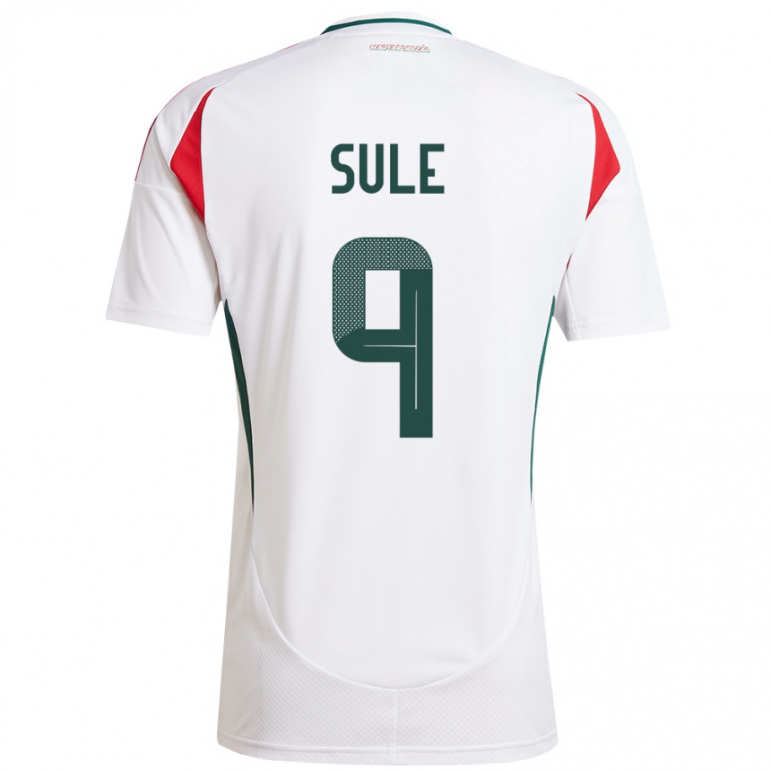 Kids Football Hungary Dóra Süle #9 White Away Jersey 24-26 T-Shirt Za