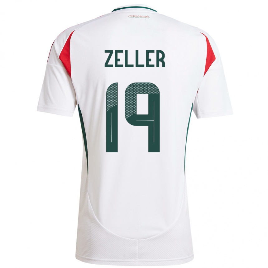 Kids Football Hungary Dóra Zeller #19 White Away Jersey 24-26 T-Shirt Za