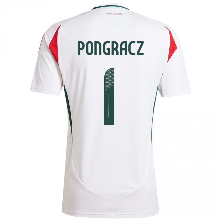 Kids Football Hungary Agness Pongracz #1 White Away Jersey 24-26 T-Shirt Za