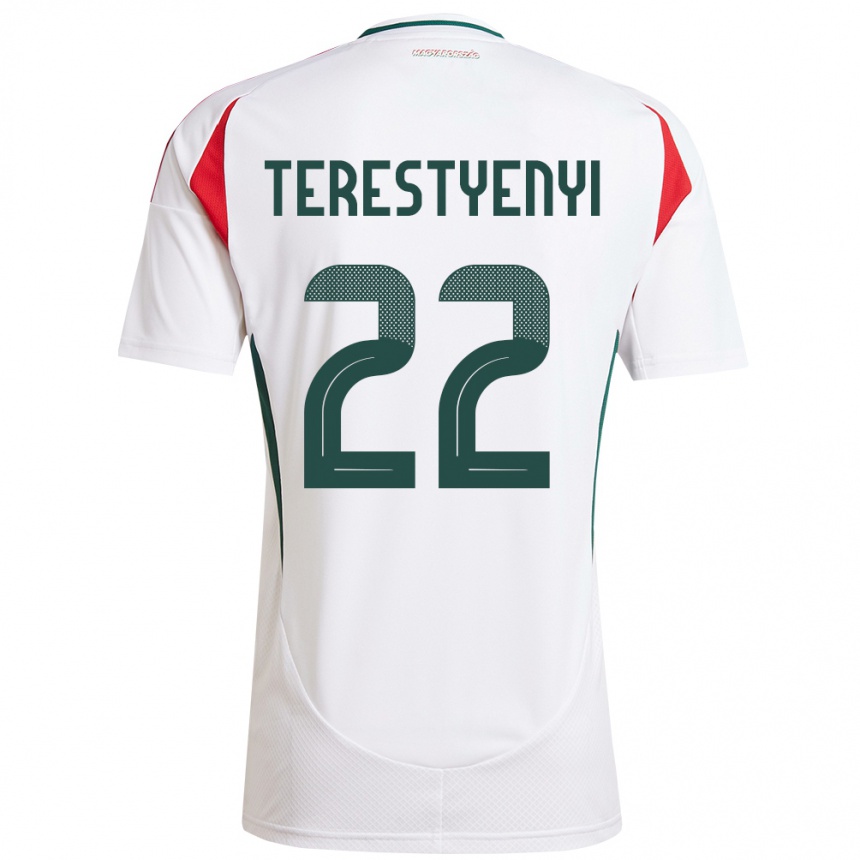 Kids Football Hungary Anna Terestyényi #22 White Away Jersey 24-26 T-Shirt Za