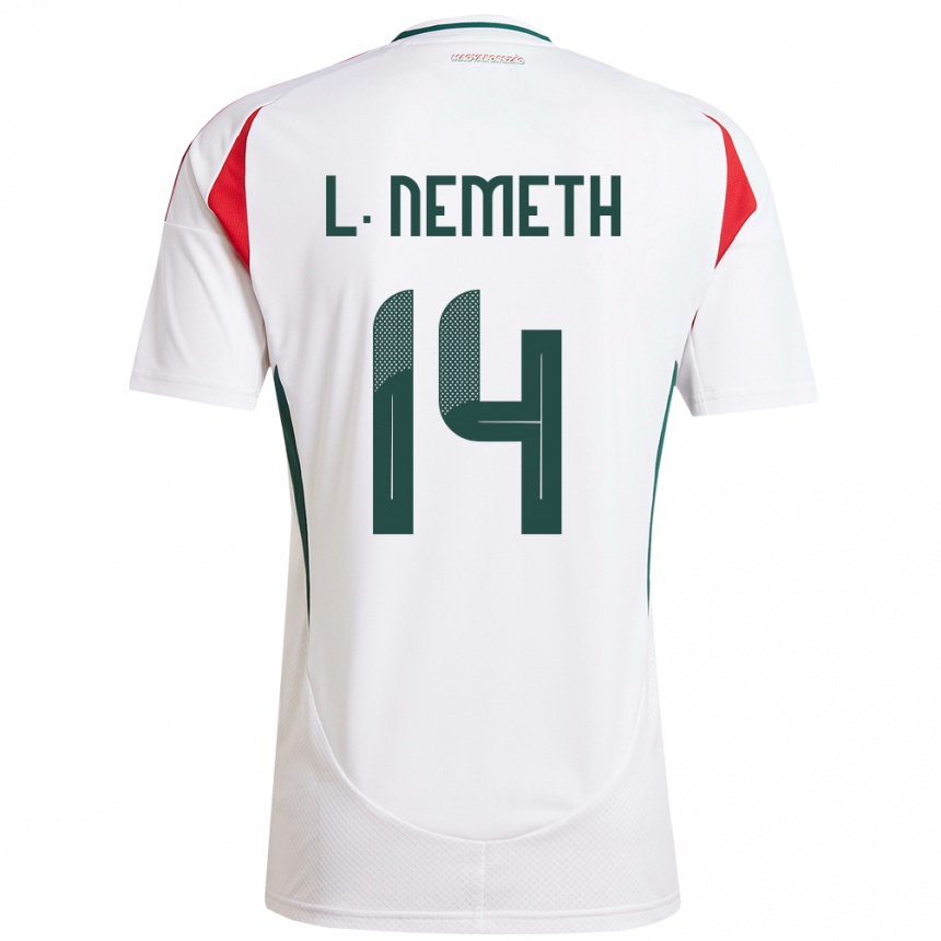 Kids Football Hungary Loretta Németh #14 White Away Jersey 24-26 T-Shirt Za