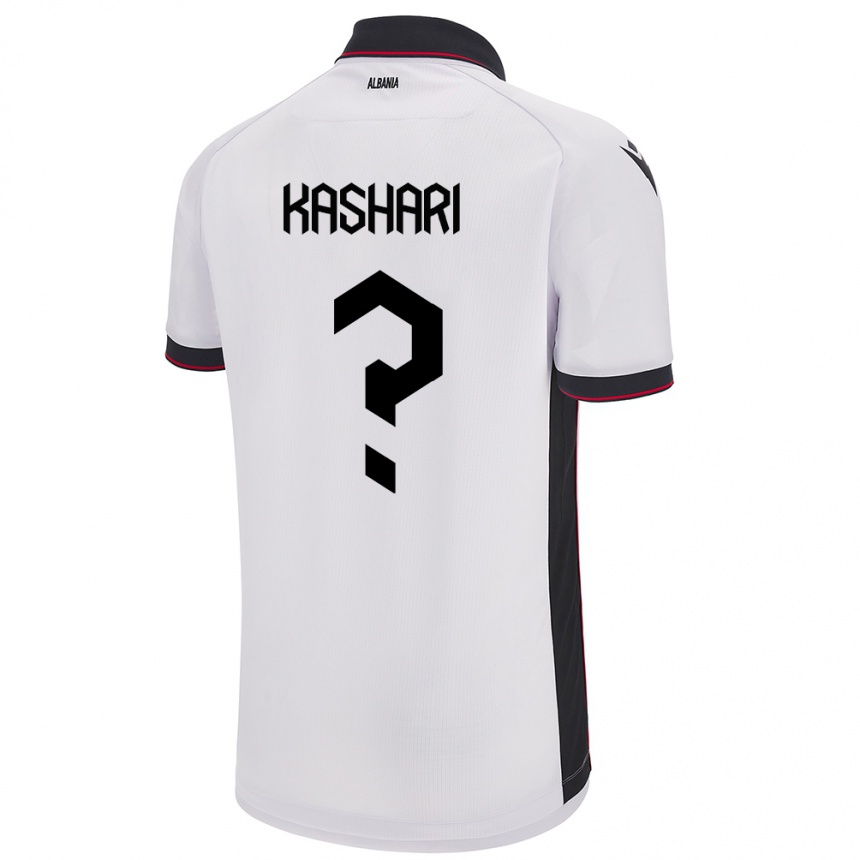 Kids Football Albania Klaus Kashari #0 White Away Jersey 24-26 T-Shirt Za