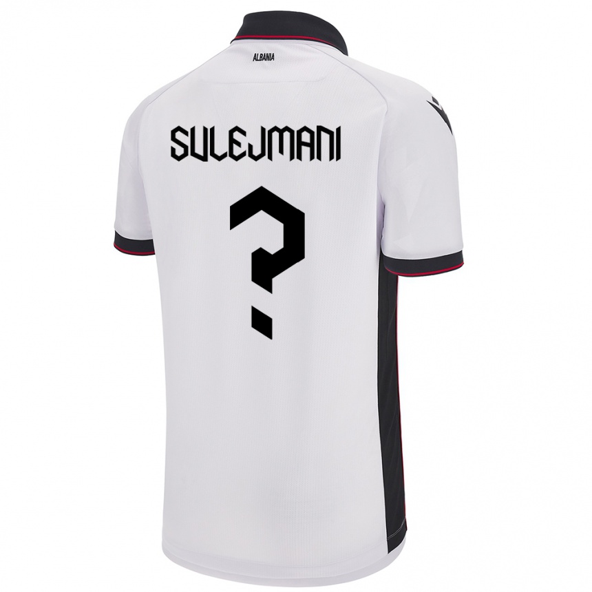 Kids Football Albania Muhadin Sulejmani #0 White Away Jersey 24-26 T-Shirt Za