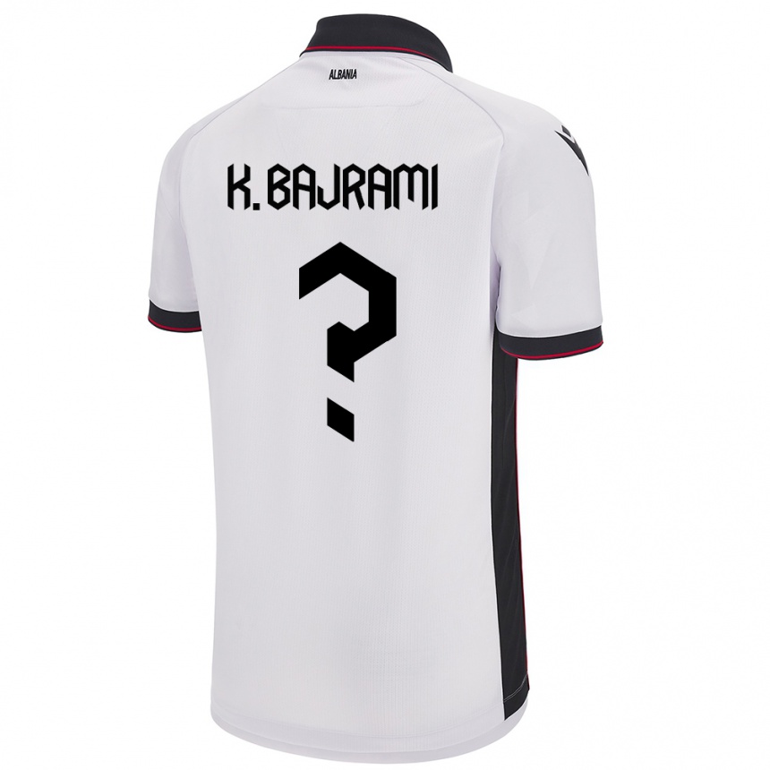 Kids Football Albania Klevi Bajrami #0 White Away Jersey 24-26 T-Shirt Za