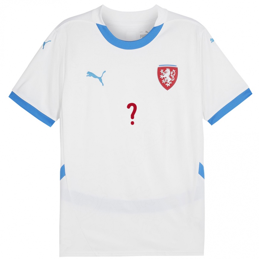 Kids Football Czech Republic Your Name #0 White Away Jersey 24-26 T-Shirt Za