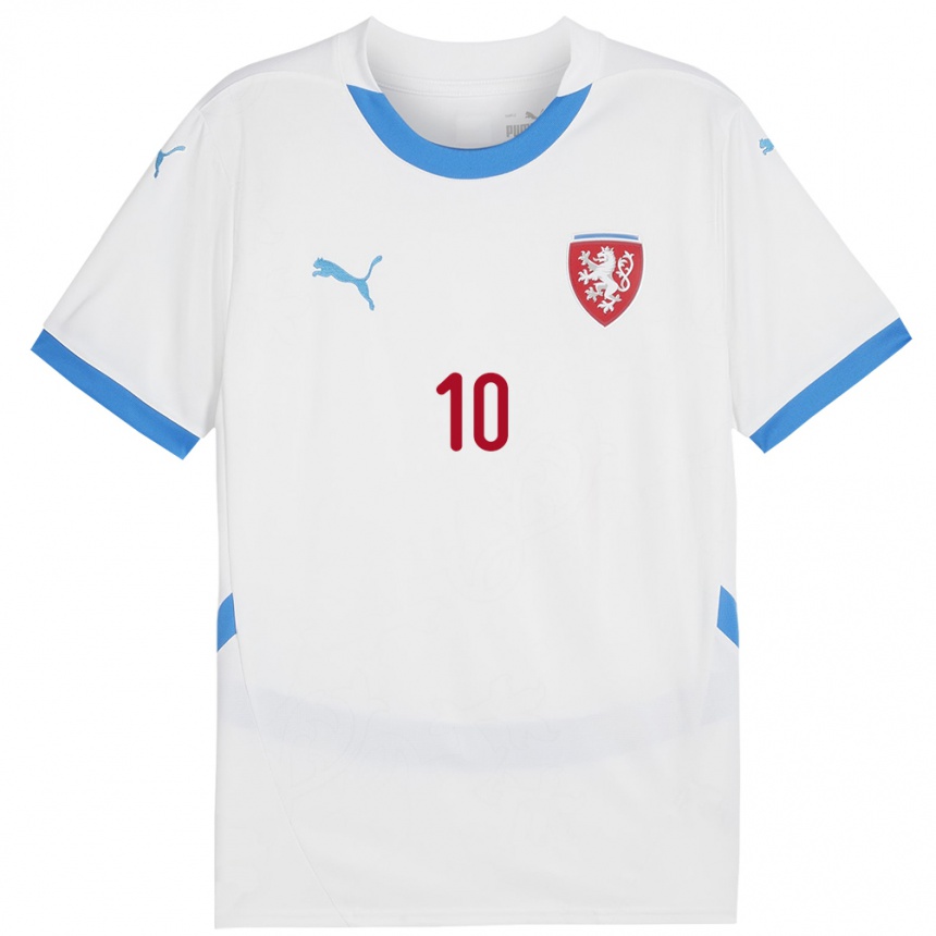 Kids Football Czech Republic Kristýna Růžičková #10 White Away Jersey 24-26 T-Shirt Za