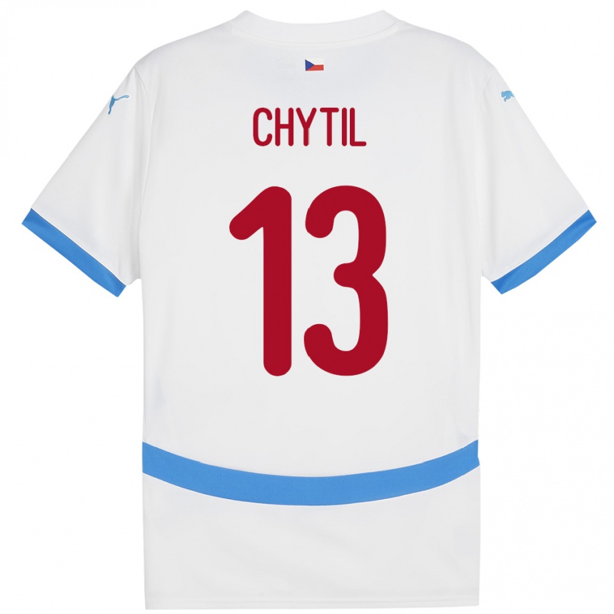 Kids Football Czech Republic Mojmir Chytil #13 White Away Jersey 24-26 T-Shirt Za