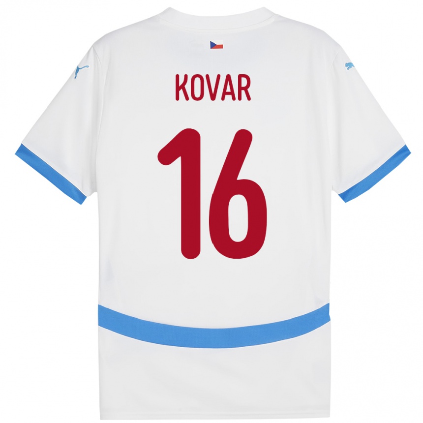 Kids Football Czech Republic Matej Kovar #16 White Away Jersey 24-26 T-Shirt Za