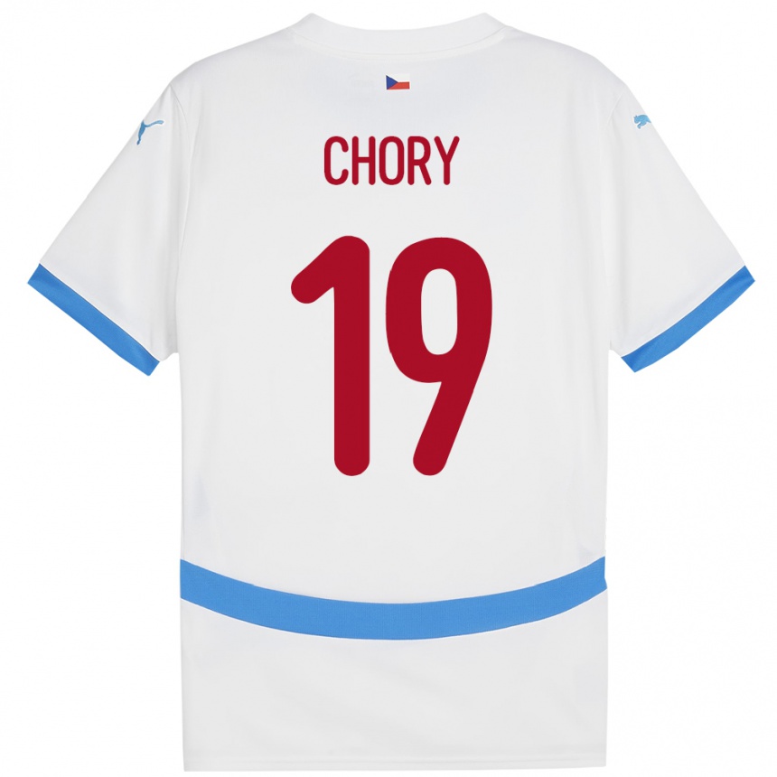 Kids Football Czech Republic Tomas Chory #19 White Away Jersey 24-26 T-Shirt Za