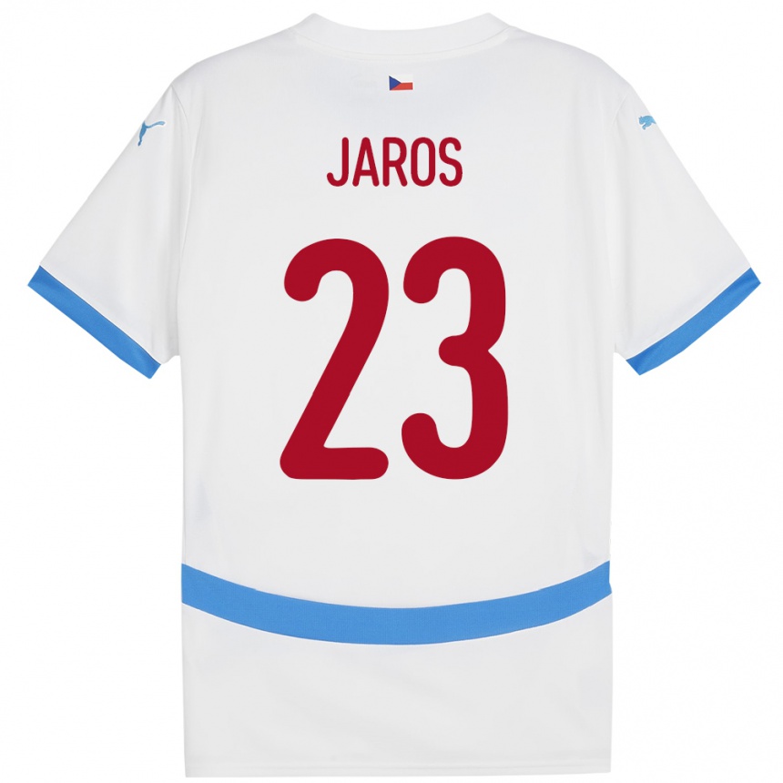 Kids Football Czech Republic Vitezslav Jaros #23 White Away Jersey 24-26 T-Shirt Za