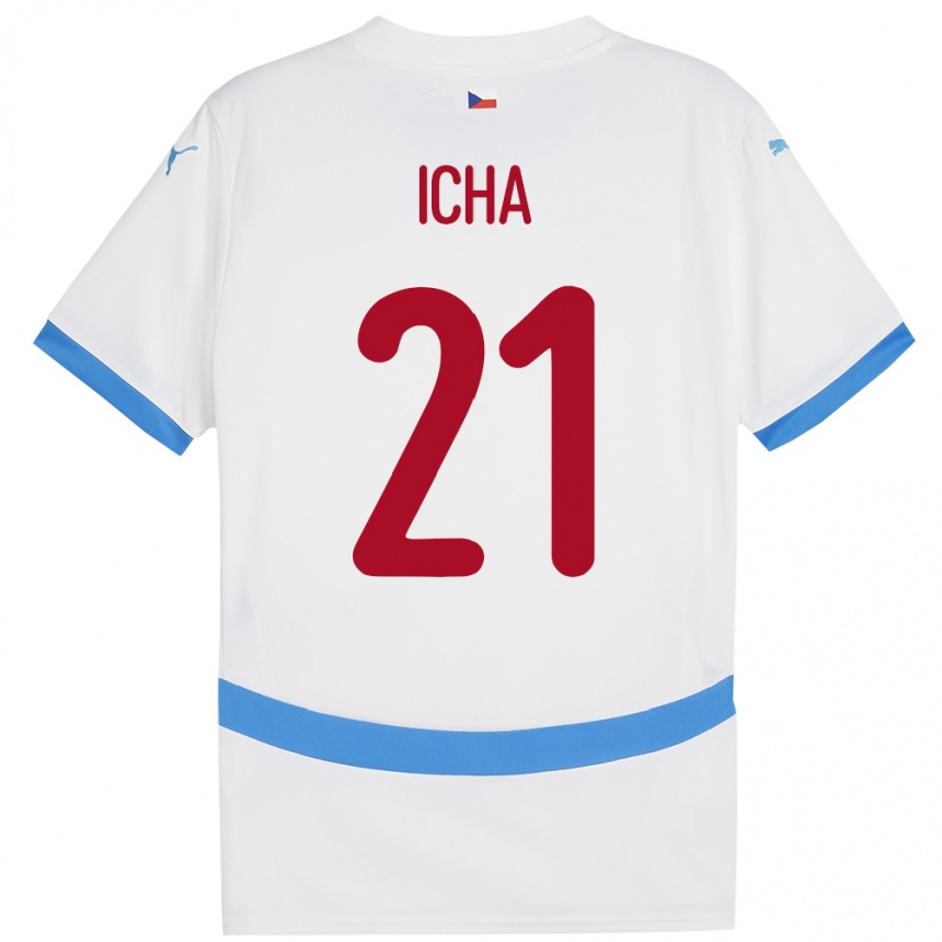 Kids Football Czech Republic Marek Icha #21 White Away Jersey 24-26 T-Shirt Za