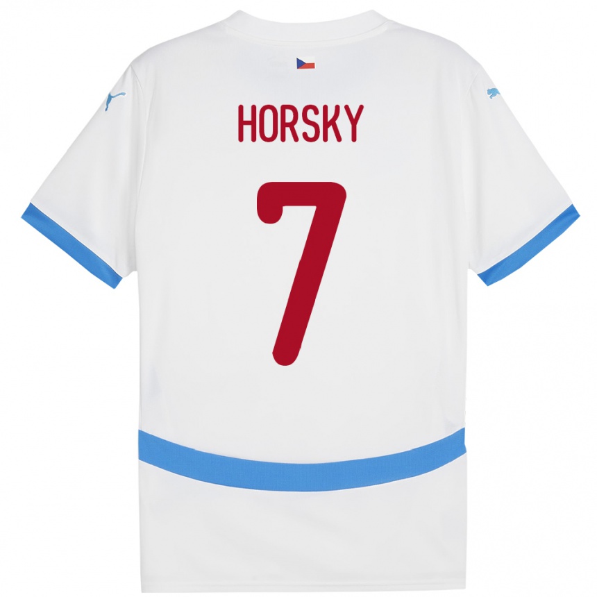 Kids Football Czech Republic Filip Horsky #7 White Away Jersey 24-26 T-Shirt Za