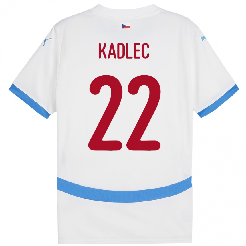 Kids Football Czech Republic Adam Kadlec #22 White Away Jersey 24-26 T-Shirt Za