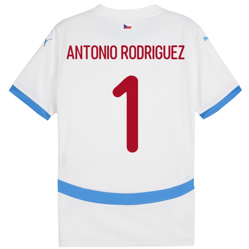 Kids Football Czech Republic Pedro Antonio Rodriguez #1 White Away Jersey 24-26 T-Shirt Za