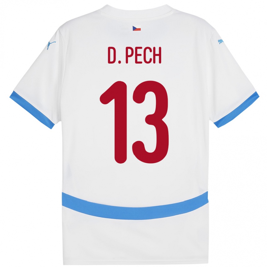 Kids Football Czech Republic Dominik Pech #13 White Away Jersey 24-26 T-Shirt Za