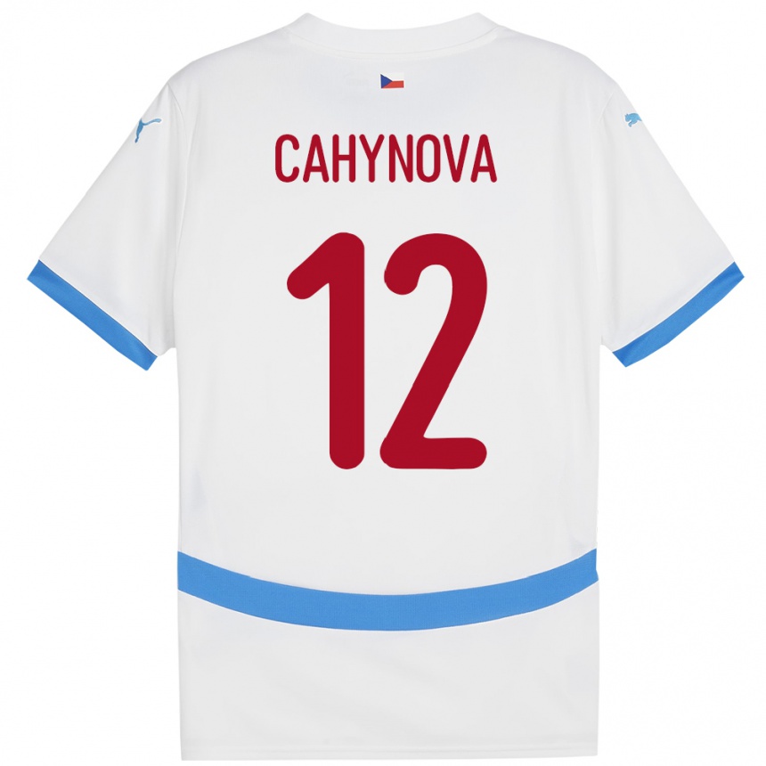 Kids Football Czech Republic Klára Cahynová #12 White Away Jersey 24-26 T-Shirt Za