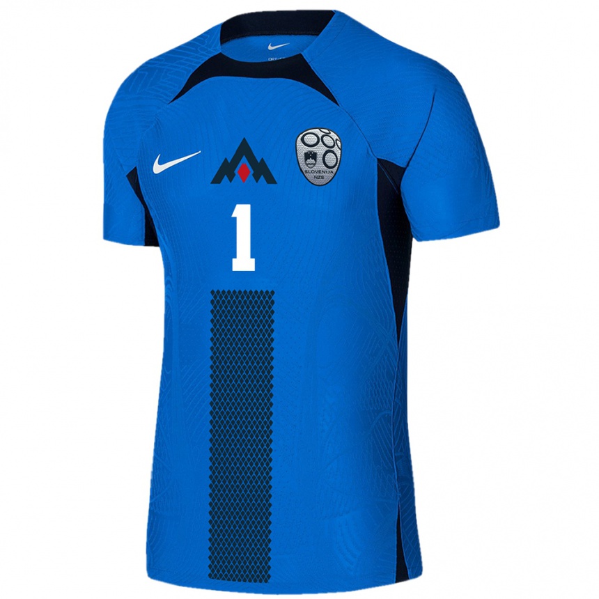 Kids Football Slovenia Nik Deisinger #1 Blue Away Jersey 24-26 T-Shirt Za