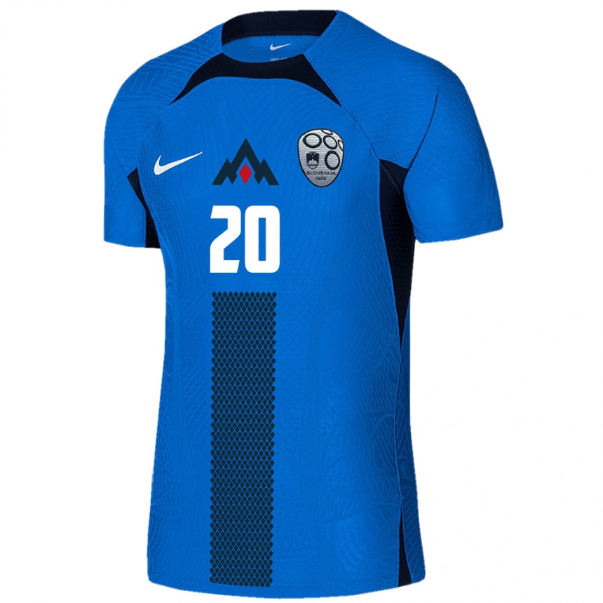 Kids Football Slovenia Arman Durmisi #20 Blue Away Jersey 24-26 T-Shirt Za