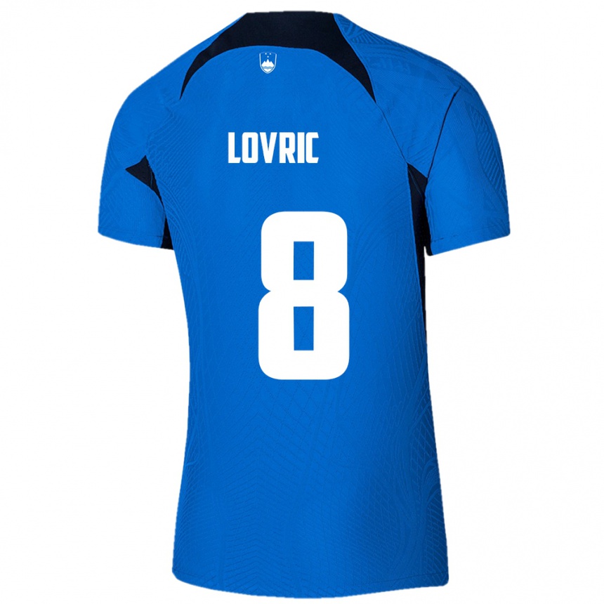 Kids Football Slovenia Sandi Lovric #8 Blue Away Jersey 24-26 T-Shirt Za