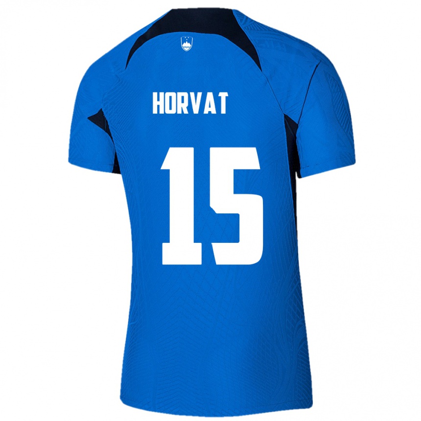 Kids Football Slovenia Tomi Horvat #15 Blue Away Jersey 24-26 T-Shirt Za