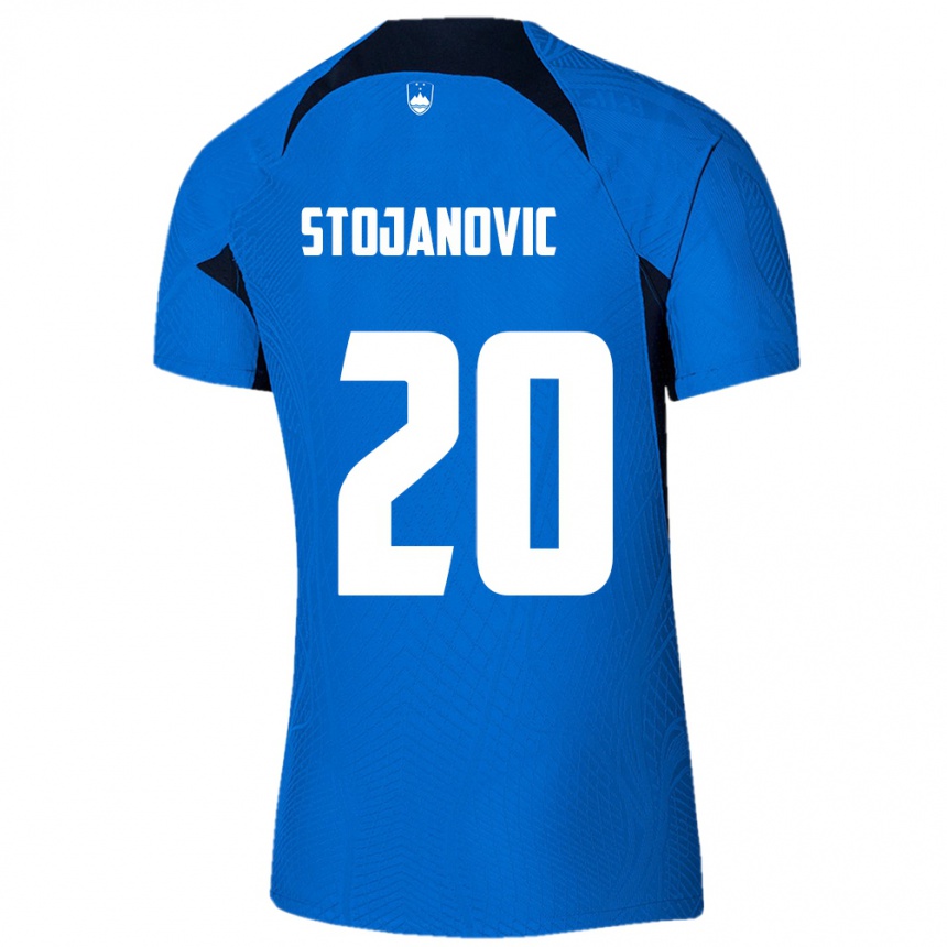 Kids Football Slovenia Petar Stojanović #20 Blue Away Jersey 24-26 T-Shirt Za