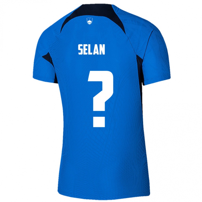 Kids Football Slovenia Beno Selan #0 Blue Away Jersey 24-26 T-Shirt Za