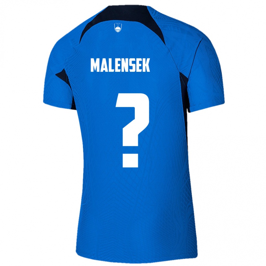 Kids Football Slovenia Matej Malensek #0 Blue Away Jersey 24-26 T-Shirt Za