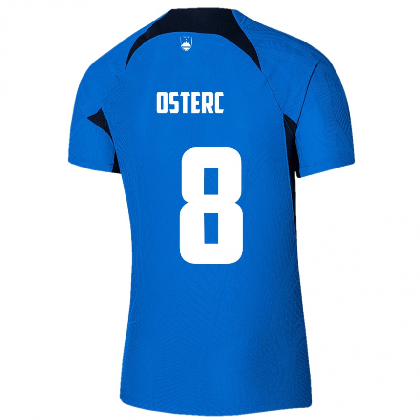 Kids Football Slovenia Niko Osterc #8 Blue Away Jersey 24-26 T-Shirt Za