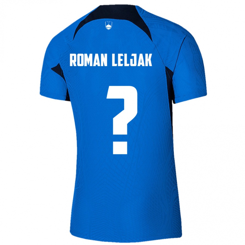 Kids Football Slovenia Nejc Roman Leljak #0 Blue Away Jersey 24-26 T-Shirt Za