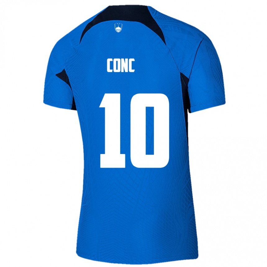 Kids Football Slovenia Dominika Čonč #10 Blue Away Jersey 24-26 T-Shirt Za